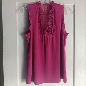 Express Lace Blouses - Red & Blue BOGO